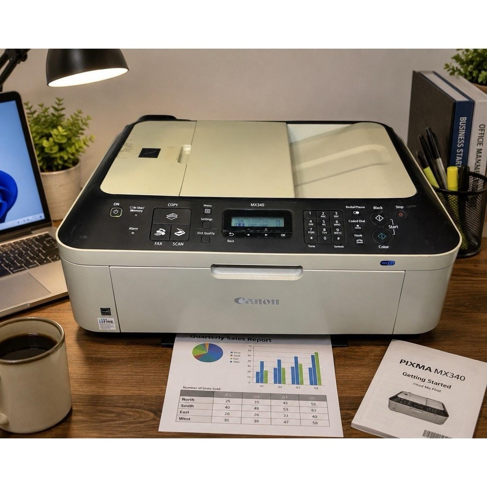Canon PIXMA MX340 Wireless All-In-One Printer Scanner Copier Fax WiFi
